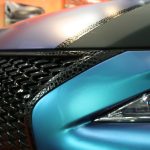 Color changing film on a bumper