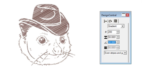 Stripe effect with thirty degree angle - MUSE 60