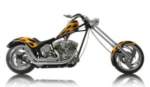 Air brushed graphics on a chopper from OCC
