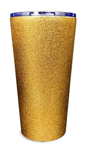 Gold glitter conical tumbler ready for sublimation
