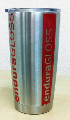 EnduraGLOSS on a metal tumbler