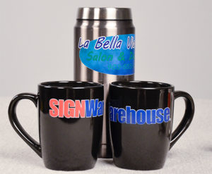 Fig 1: The iColor system supports decorating dark and un-coated mugs.