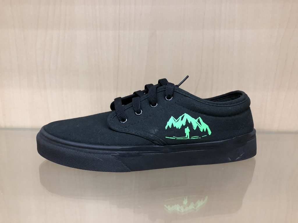 Shoe customized with WarmPEEL Universal HTV
