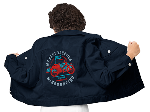 laser transer decorates dark garments