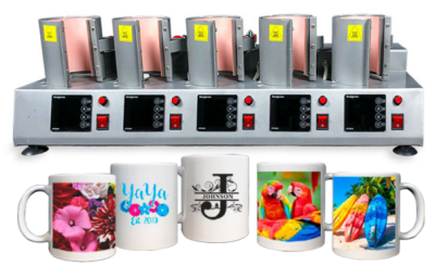 MugPro5 with five personalized mugs