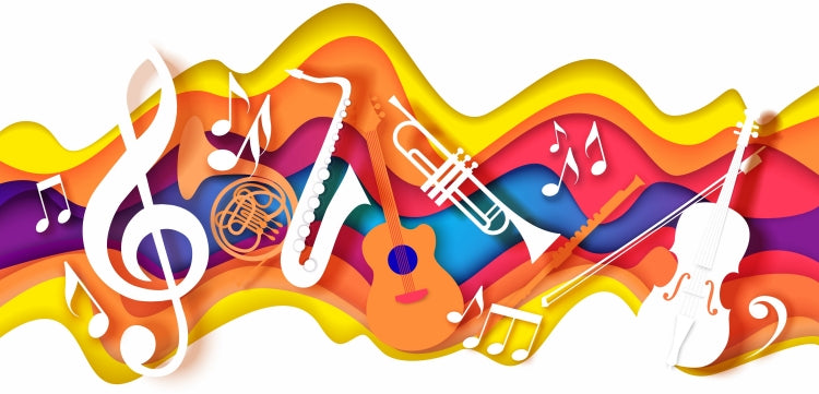 Card stock craft of musical instruments