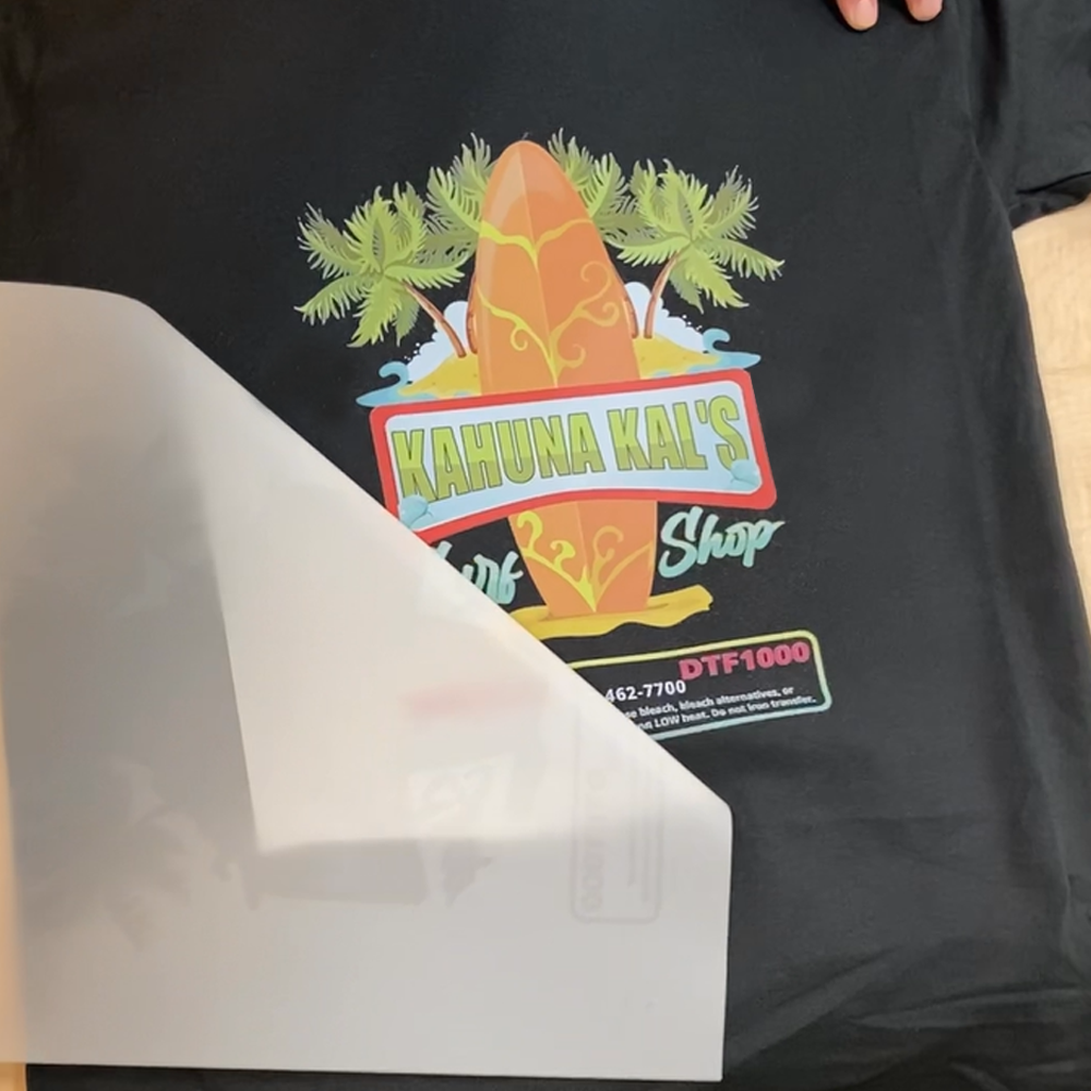 DTF Process: Step Five. Peel Cold