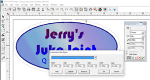 Fig 2: The Customize Line Styles window lets you optimize the perforation pattern by entering specific values for the dashes and gaps.